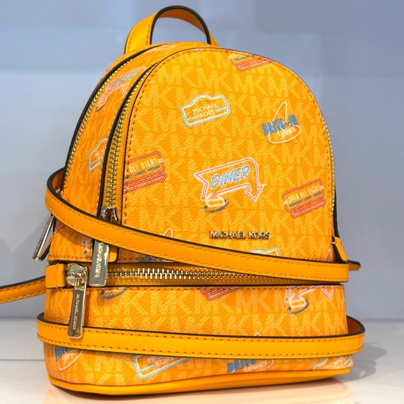 Michael Kors Rhea Extra-Small Printed Signature Logo Backpack - Picture 3 of 9